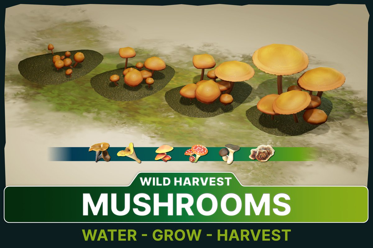 Matt_NV3D's tweet photo. 🌾 Wild Harvest: Bundle is 50% OFF in the #Unity Fresh Sale! 🍄

Grain Crops + Herbs + Berries + Mushrooms

🌼6 plant types per pack 
🌱Growth &amp; harvest systems 
🖌️Easy-to-tint materials for variation 
📓UI icons for each crop

Grab it now: https://t.co/a8fr2PWwid

#gamedev https://t.co/fZMv1QT1Nq