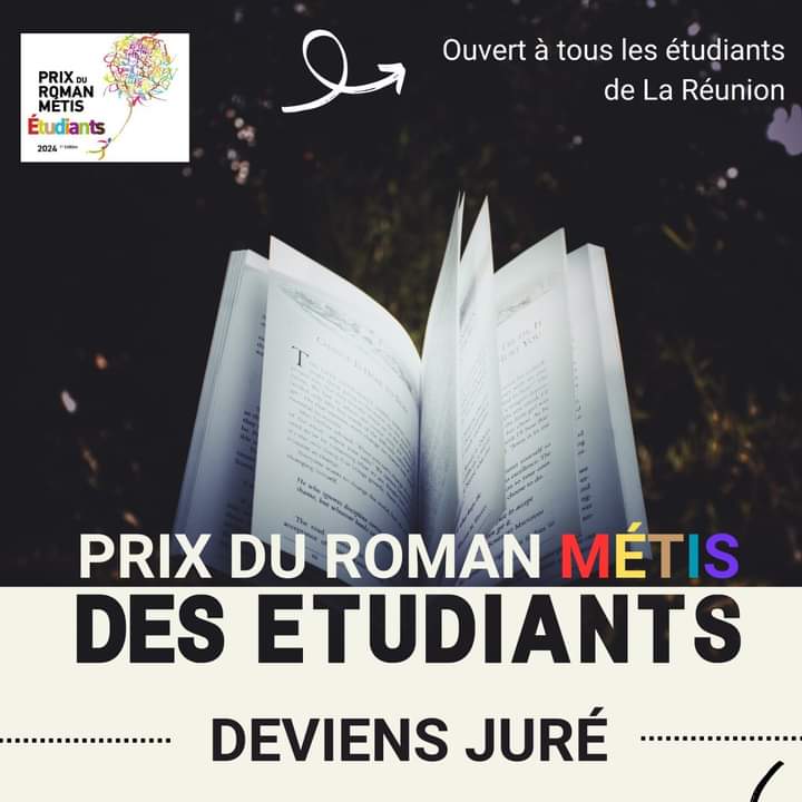 🏆 Connaissez-vous le Prix du roman Métis ? Un prix littéraire international remis chaque année depuis 2010.

Cette année, et pour la première fois, les organisateurs vous proposent le :
➡️➡️ Prix du roman métis des étudiants ⬅️ ⬅️

+ d'infos sur bu.univ-reunion.fr