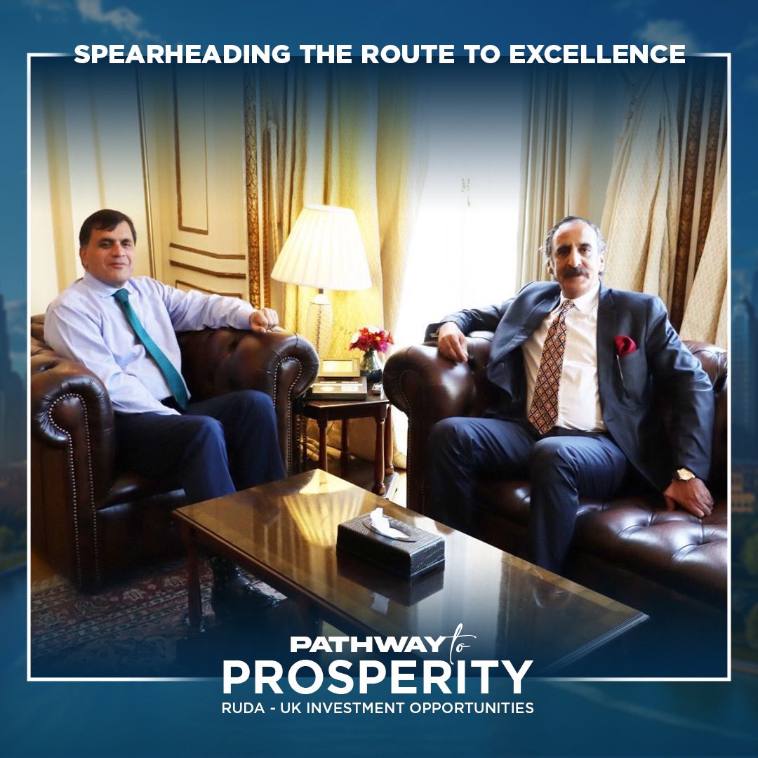 Ravi_RUDA's tweet photo. Brig.(R) Mansoor Ahmed Janjua met with the High Commissioner of Pakistan to the United Kingdom of Great Britian and Northen Ireland H.E. Dr. Mohammad Faisal.
#RUDA #Pakistan #UrbanDevelopment #RaviCity #FDI #PathwayToProsperity #UKroadshow2024 https://t.co/yxvc8NQtqr