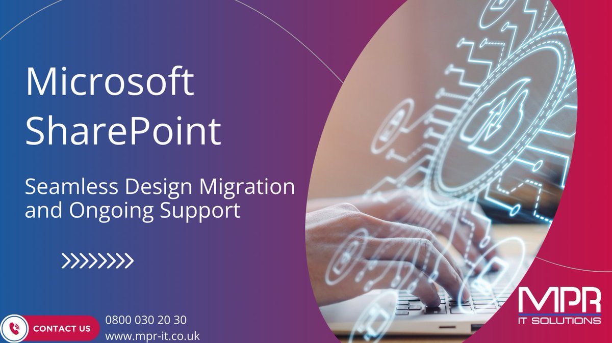 MPR_IT's tweet image. Looking to streamline your business network and boost efficiency? 🚀 MPR IT Solutions has the answer: Microsoft SharePoint! 

Ready to take the leap? Contact our team today to discuss your migration project. #SharePointSuccess #MPRITSolutions #BusinessEfficiency