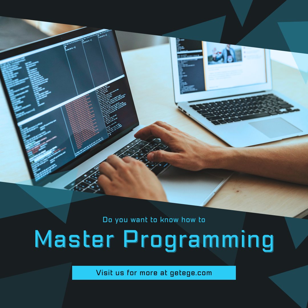 getege_courses's tweet image. Develop your full coding potential with Getege's "Master Programming" course! 💻🚀
#MasterProgramming #LearnToCode #CodingJourney #ProgrammingSkills #Getege #TechLearning #CodeLikeAPro #CodingCommunity #DevLife #TechEducation #ProgrammingCourse