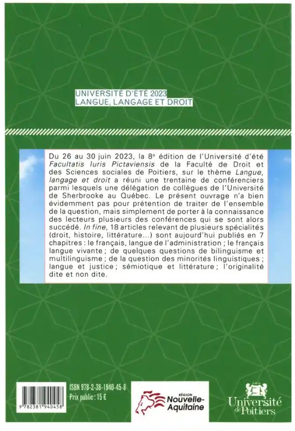 LMGR02's tweet image. Article : LMG, « Table ronde : Quels mots pour nommer la justice ? La justice transitionnelle », in 
Langue, langage et droit, Univesité d’été (sous la dir. de M. Boudot et Adrien Lauba), PUJP, 
2024, pp. 177-190.