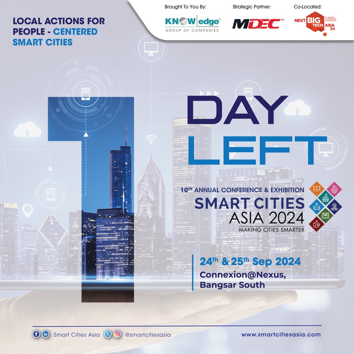 SmartCitiesAsia's tweet photo. The wait is almost over - 1 day to Smart Cities Asia 2024! Dive into the latest trends in smart cities and sustainability. 🌟

➡️Register Now: https://t.co/PdL9RXU3lV
➡️Enquire Now: https://t.co/NPcLEbAZaw

#SmartCitiesAsia2024 #SCA https://t.co/PR2Mr6zpyB
