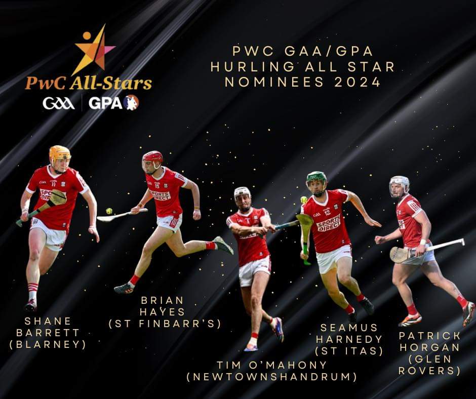Congratulations to past pupils Tim O'Mahony, Darragh Fitzgibbon and David Reidy who have been nominated for PWC All Stars 🌟