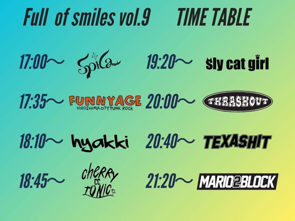 jjuunn1226's tweet photo. 【🔥タイテ解禁🔥】
2024.09.28(土)
じゅんじゅんpre.
『Full of smiles vol.9』
MARIO2BLOCK 'Peace Back To My Heart Tour 2024'

@山口県周南rise

🐧MARIO2BLOCK
🐧TEXAS HIT
🐧SpiCa
🐧FUNNYAGE
🐧hyakki
🐧THRASHOUT
🐧cherry CC tonic©
🐧sly cat girl
FOOD:SATO FOODCORE
撮影:まごり
DJ:JJ https://t.co/hn3tlJaSBY