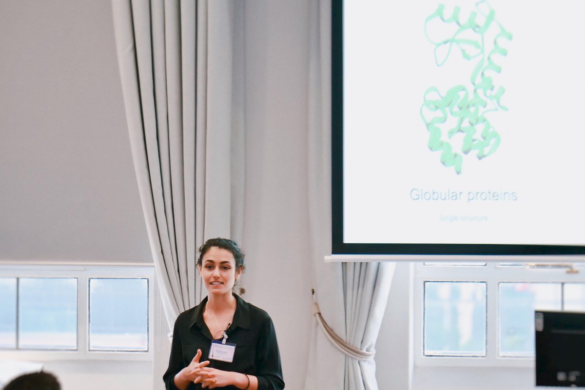 BBSRC Research Fellow Gabriella Heller excites with a discussion of how disordered proteins can bind to small molecules <a href="/G_T_Heller/">Gabi Heller</a> <a href="/uclnews/">UCL News</a> <a href="/BBSRC/">Biotechnology and Biological Sciences Research</a> #disorderedproteins