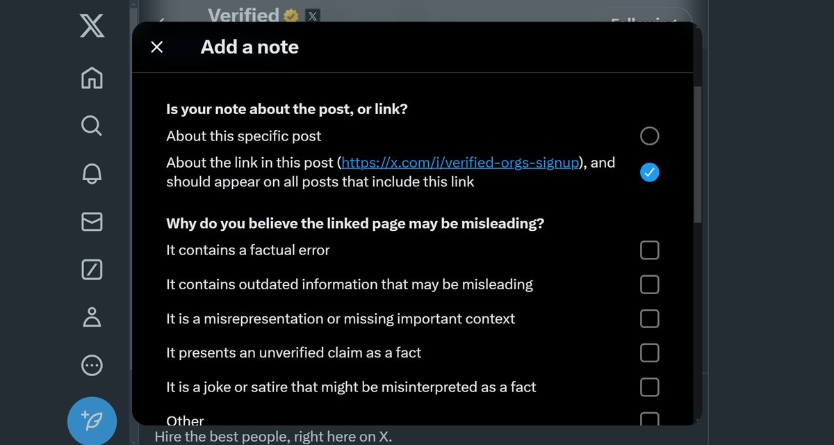 Anshaavibes's tweet image. BREAKING: X is working on the ability to let you add a Community Note to a LINK so every post that includes that link will show the note!
#ElonMusk #GuccixGulf #xcommunitynotes