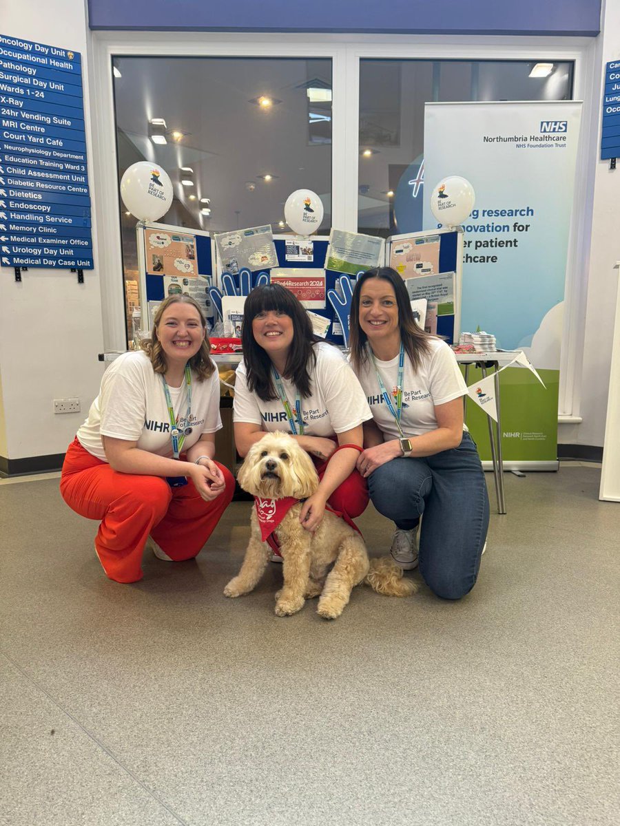 Our lovely Whitley repping the red for research today at  North Tyneside General hospital #Red4Research #bepartofreseseach #northumbrianhs