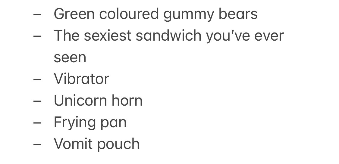 DreambiteCo's tweet image. 🫢Sneak peak of our props list to give you a sense of what we have in store for you…

#londonfringe #fringetheatre #londontheatre