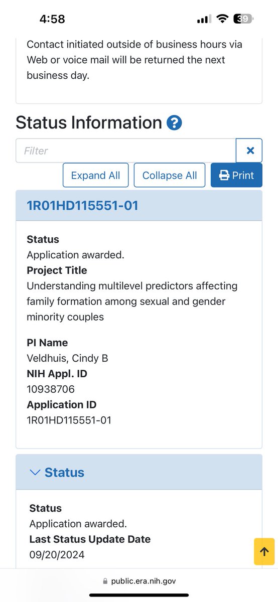 Excited to join the flurry of and of the fiscal year grant award announcements to share that my very first submission of my very first R01 application was funded! Excited and daunted by this award and research project! @sarahcdobson HALP! I need to become a true adult PI stat!!!