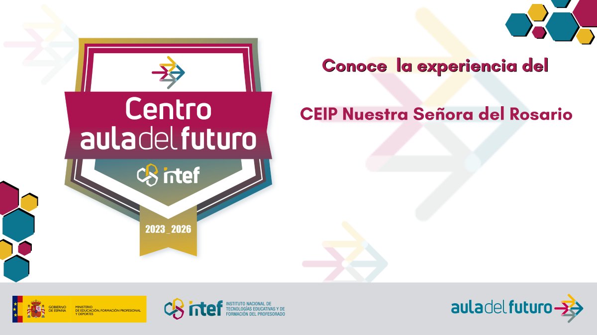 👉Ya está aquí la nueva #experienciaAdF del CEIP Ntra Sra del Rosario <a href="/30007293/">CEIP NUESTRA SEÑORA DEL ROSARIO</a> (Murcia)

✔️Un #AdF que vincula tecnología y creatividad formando al alumnado para que sean protagonistas de su propio aprendizaje

🔗auladelfuturo.intef.es/experiencias/c…
