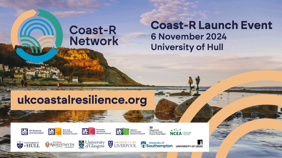 Prof. Briony McDonagh (@brionymcdonagh) on Twitter photo Come join us for this! The launch of the <a href="/UKRI_News/">UK Research and Innovation</a> and <a href="/DefraGovUK/">Defra UK</a> funded Resilient Coastal Communities & Seas Programme and coordinating Coast-R Network, Wed 6 Nov <a href="/UniOfHull/">University of Hull</a>. Register via Eventbrite eventbrite.co.uk/e/the-resilien… Pls RT. #coasts #seas #marine #resilience #community Come join us for this! The launch of the <a href="/UKRI_News/">UK Research and Innovation</a> and <a href="/DefraGovUK/">Defra UK</a> funded Resilient Coastal Communities & Seas Programme and coordinating Coast-R Network, Wed 6 Nov <a href="/UniOfHull/">University of Hull</a>. Register via Eventbrite eventbrite.co.uk/e/the-resilien… Pls RT. #coasts #seas #marine #resilience #community
