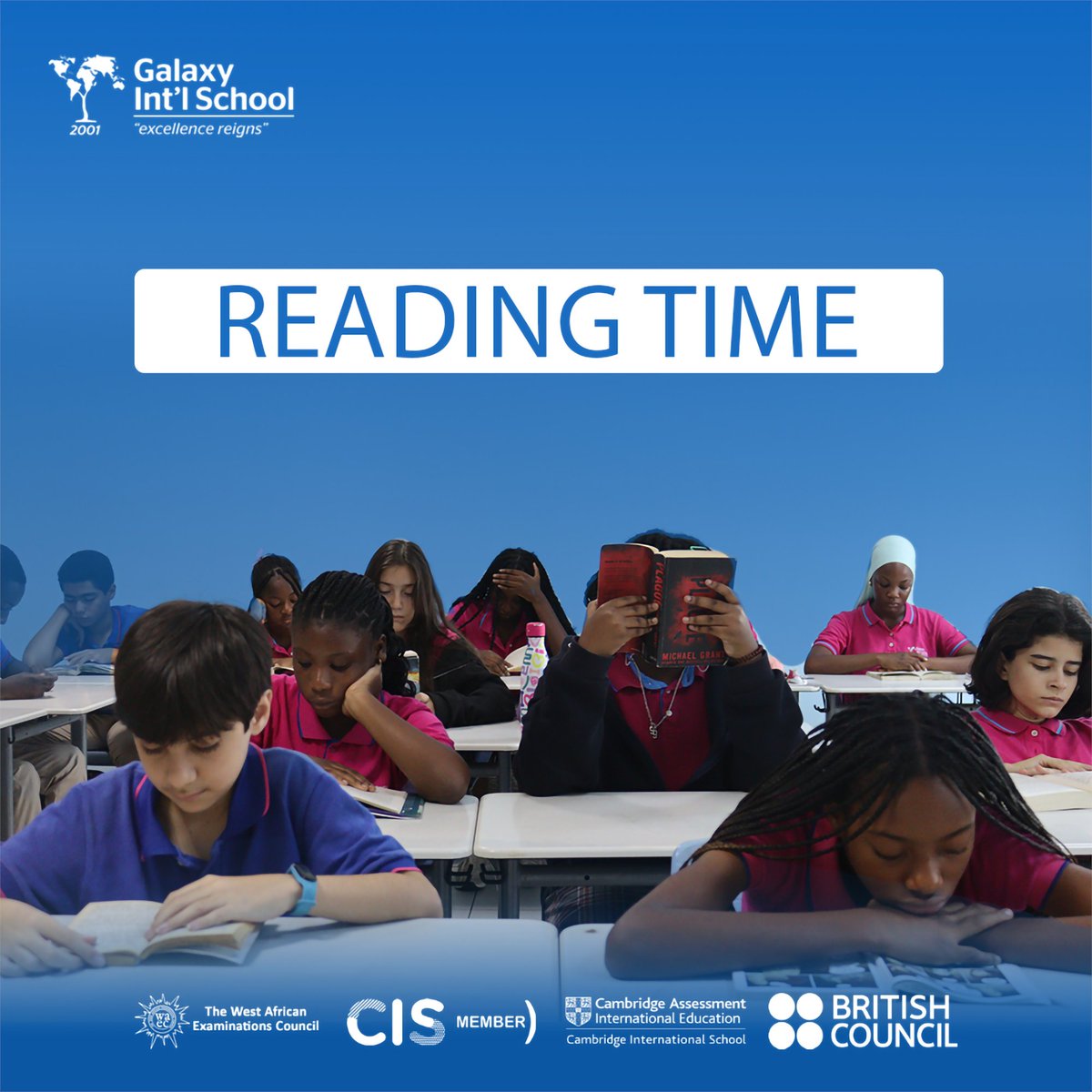 galaxyintschool's tweet image. 📚✨ Starting the day with the magic of books at Galaxy International School! Our students are enjoying a peaceful morning of reading alongside their teachers. 📖💫

#MorningReading #GalaxyIntSchool