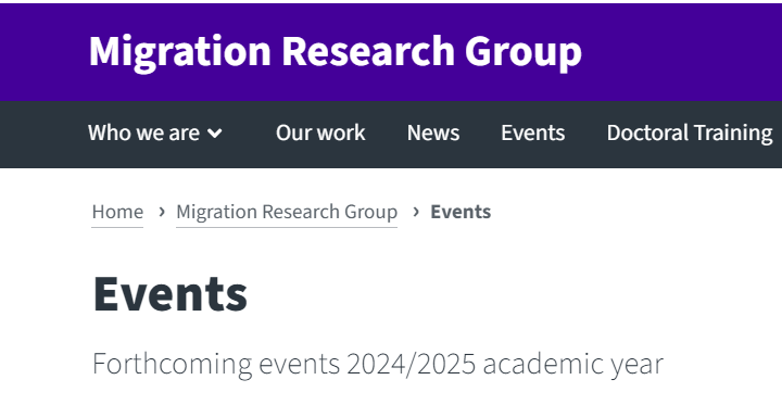 MRG is back with an exiting list of events - seminars, talks, labs, community study days, reading groups etc. - which we will be adding to our calendar as dates are confirmed.

Check our website for regular updates and sign-up to our Newsletter:
🗓️👉sheffield.ac.uk/migration-rese…