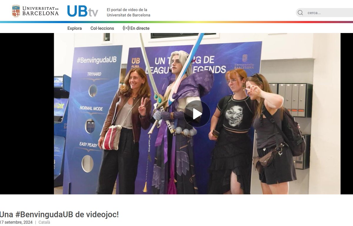 #UB_tv  | 🎥 #BenvingudaUB, l’objectiu d’aquesta iniciativa és crear un ambient acollidor i dinàmic  que fomenti el sentiment de pertinença a la comunitat universitària. #SocUB 💙

👉 ub.edu/ubtv/video/una…