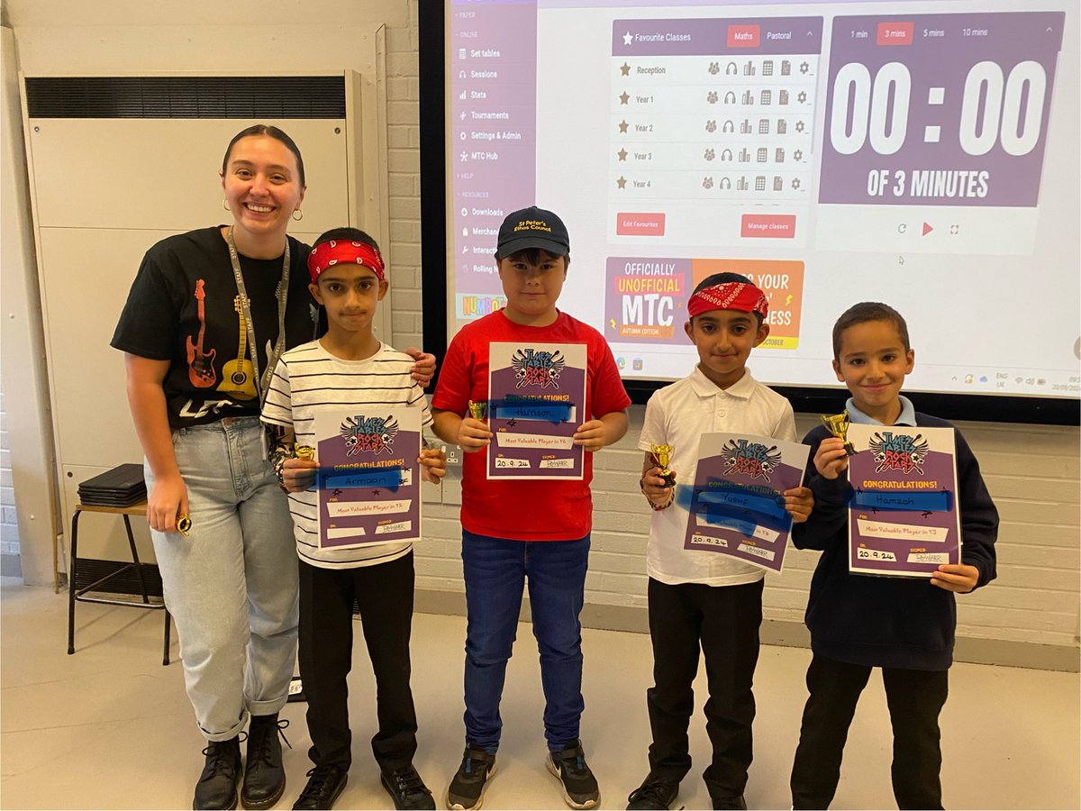 And a MASSIVE well done to the 🎸🥁 Most Valuable Player 🥁🎸 on the staff team! Brilliant speed and accuracy well done Miss Penrose 👏👏👏👏 <a href="/StPetersYr6/">St Peter's Year 6</a> <a href="/StPetersAshton/">St Peter’s CE Ashton</a>