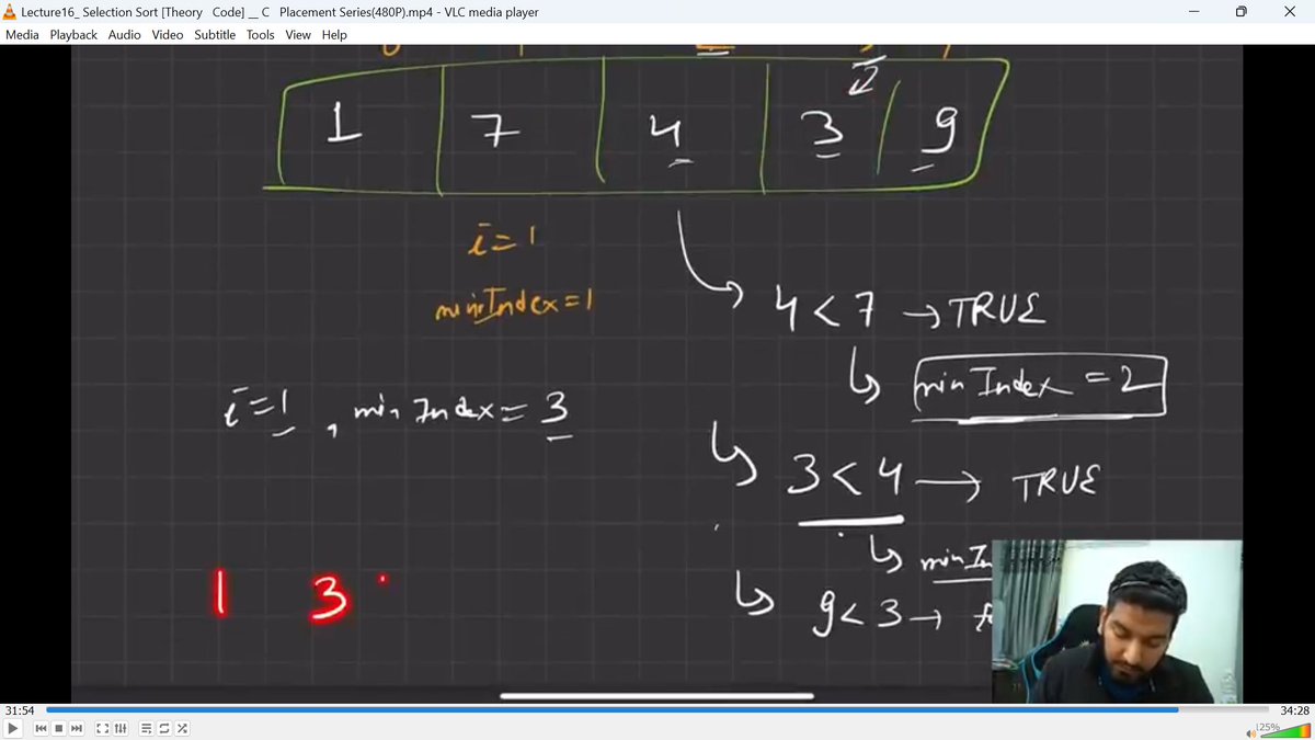sanju3139's tweet image. #Day 8 of Learning DSA with C++ 
Today, I learnt about ๐
 #SelectionSort algorithm ๐. This algorithm   teaches you how to identify the smallest element and systematically arrange elements in ascending orderโone step at a time.
#DSAwithCPP #SelectionSort #ProblemSolving