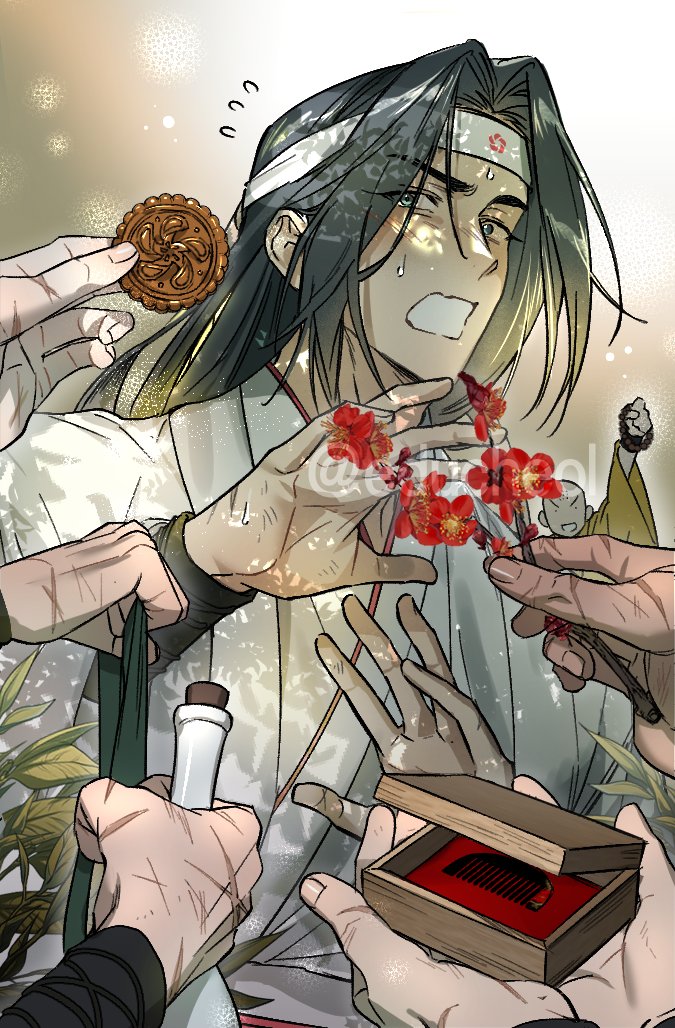 온김에 백천생일카페 협력했던 그림도 슬적. .
손들의 주인공을 맞춰보세요😉