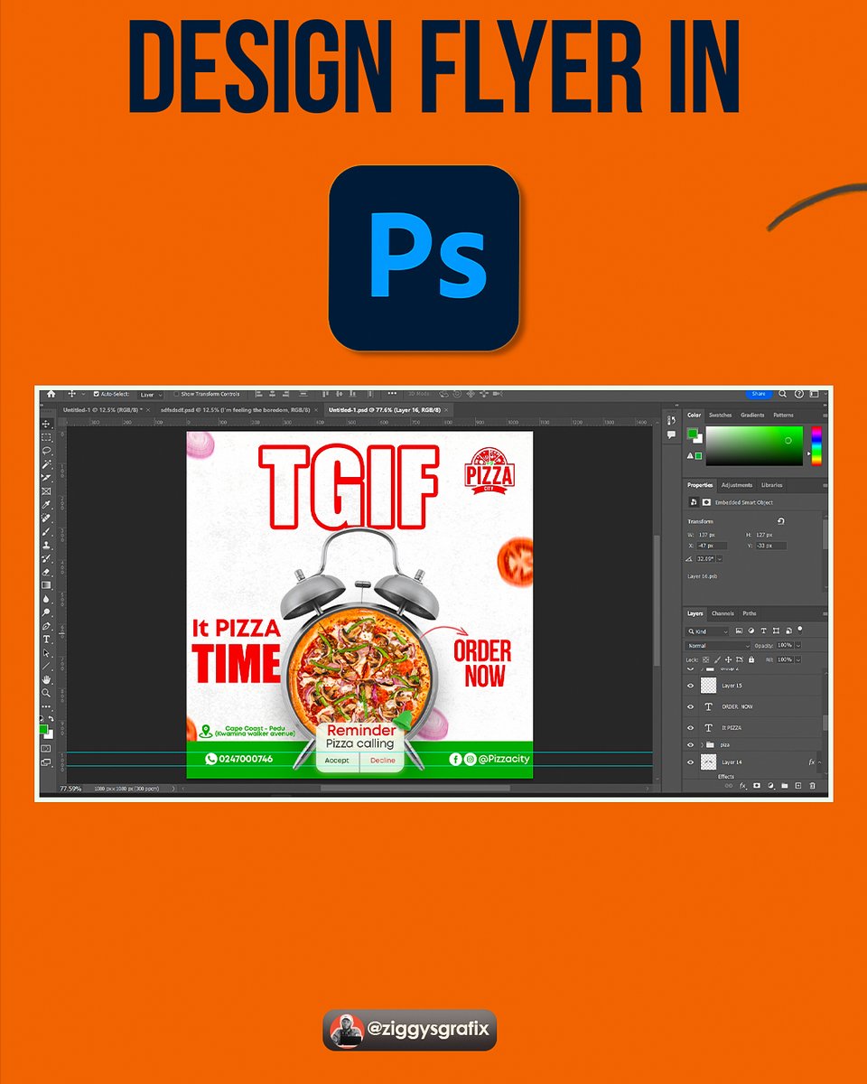 ziggysgrafix's tweet image. Behind the Scenes: Crafting the Perfect Pizza Parlor Promo! 🍕🎥
Have you ever wondered how a motion graphic comes to life, from initial sketches to the final polished product?
Want to know more?
Dm let&apos;s work together 🌹🇬🇭
#BTS #MotionGraphicDesign #PizzaCity #Animation