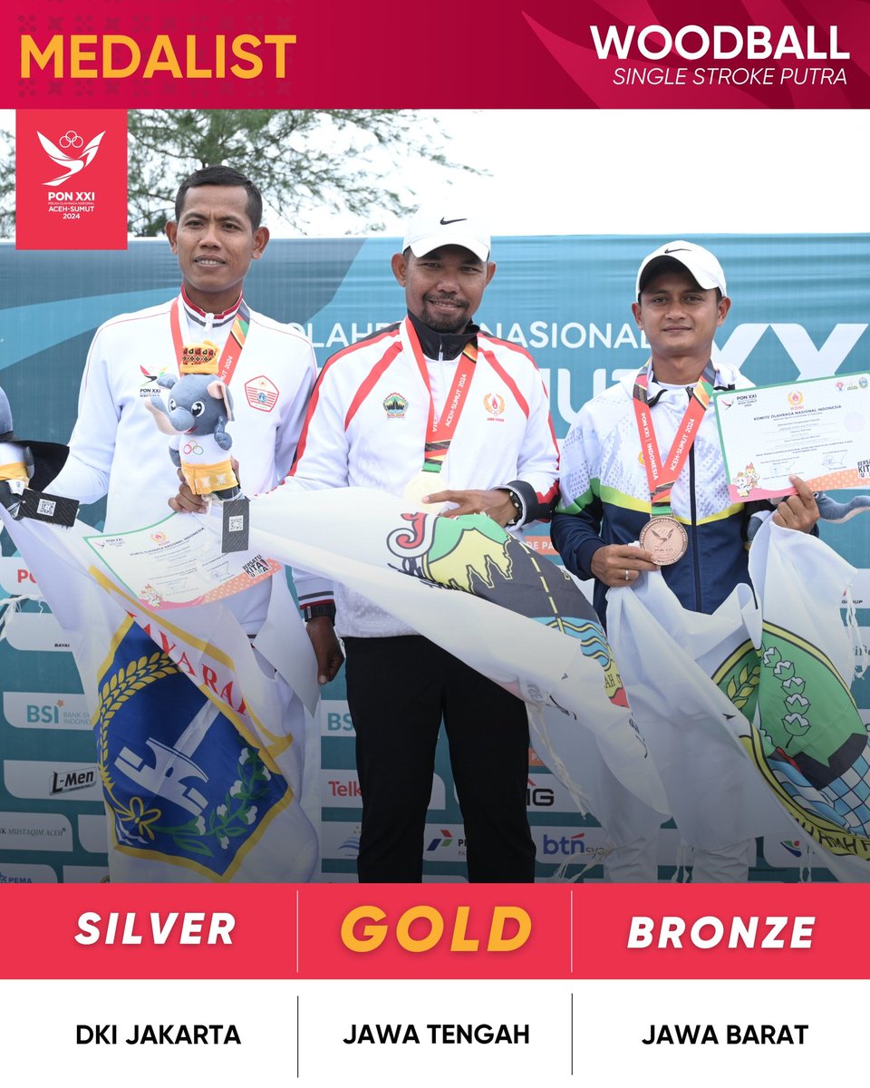 Update medali cabor Woodball - Single Stroke Putra.
Selamat Jawa Tengah 🥳

📷 MC PON XXI Aceh/Riza Azhari 

#PONXXIAcehSumut2024 
#PONXXIAceh
#BersatuKitaJuara
