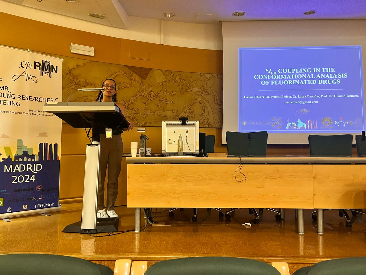 3rd NMR Young Researchers Meeting (@germn_junior) on Twitter photo Wonderful study of Cassia Chiari (University of Campinas) with is titled “6JFH coupling in the conformational analysis of fluorinated drugs"
<a href="/CassiaChiari/">Cassia Chiari</a> <a href="/madNMRgroup/">madNMR Research Group</a> <a href="/CIB_CSIC/">CIB Margarita Salas (CSIC)</a> <a href="/unicampoficial/">unicampoficial</a> <a href="/germn_rseq/">GERMN RSEQ</a> #NMR #NMRchat #GERMNjr Wonderful study of Cassia Chiari (University of Campinas) with is titled “6JFH coupling in the conformational analysis of fluorinated drugs"
<a href="/CassiaChiari/">Cassia Chiari</a> <a href="/madNMRgroup/">madNMR Research Group</a> <a href="/CIB_CSIC/">CIB Margarita Salas (CSIC)</a> <a href="/unicampoficial/">unicampoficial</a> <a href="/germn_rseq/">GERMN RSEQ</a> #NMR #NMRchat #GERMNjr