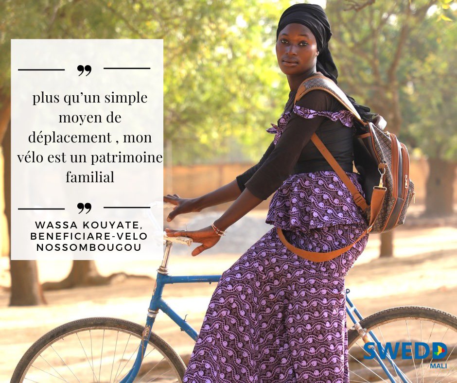 #SWEDDMali_Impact  
#SWEDDHeroines 

“𝗟𝗲 𝘃𝗲𝗹𝗼, 𝘂𝗻 𝗺𝗼𝘆𝗲𝗻 𝗱𝗲 𝗺𝗮𝗶𝗻𝘁𝗶𝗲𝗻 𝗱𝗲𝘀 𝗳𝗶𝗹𝗹𝗲𝘀 𝗮 𝗹’𝗲𝗰𝗼𝗹𝗲 𝗲𝘁 𝘂𝗻 𝗽𝗮𝘁𝗿𝗶𝗺𝗼𝗶𝗻𝗲 𝗳𝗮𝗺𝗶𝗹𝗶𝗮𝗹 𝗮 𝘂𝘀𝗮𝗴𝗲 𝗺𝘂𝗹𝘁𝗶𝗽𝗹𝗲”