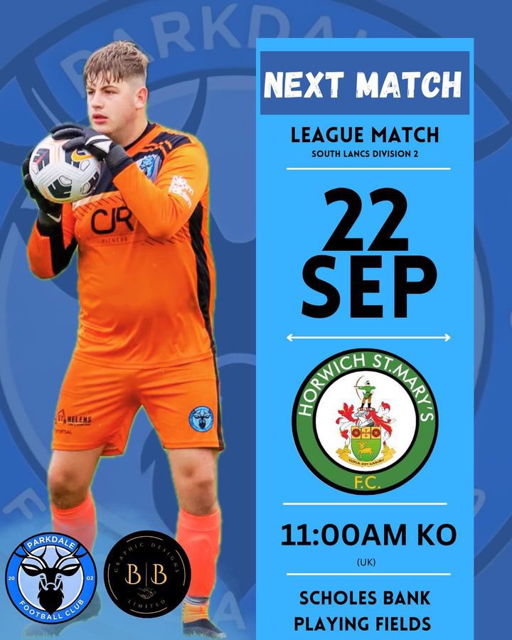 We are looking to make it 4 wins from 4 when we make the long travel to scholes bank playing fields to play Horwich st Mary’s reserves on Sunday. 

Spirits are high at the moment on the back of good results and the lads will be taking a positive attitude into the weekends game.