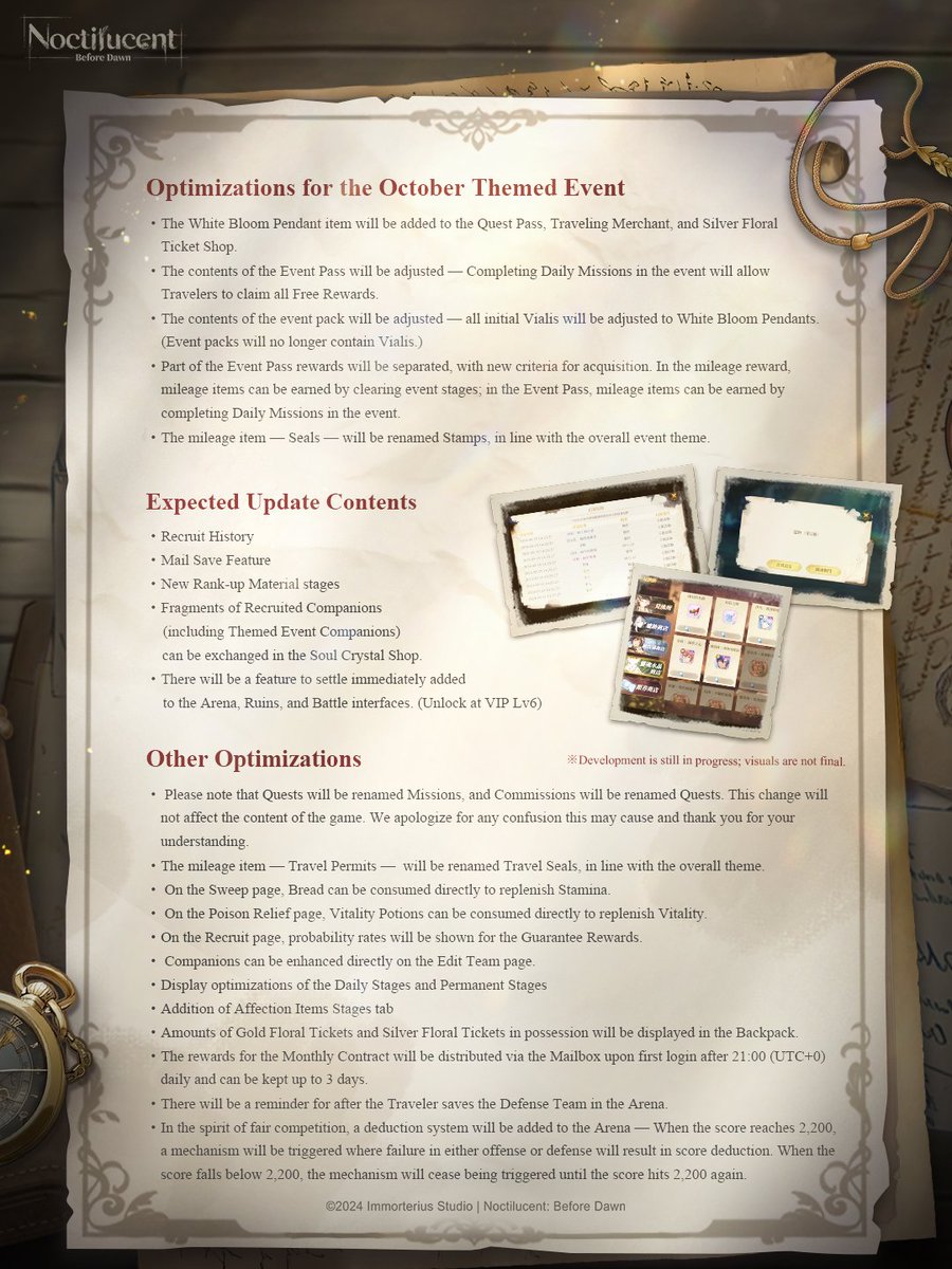 Dear Travelers,

We would like to express our heartfelt gratitude for your continued support since the launch, filling every moment on the Nirai Continent with warmth and hope.

Since the game's release, we have received numerous suggestions from our Travelers. Upon thorough