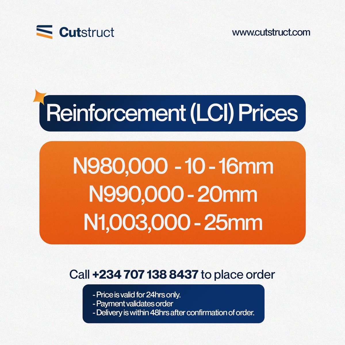 CutStruct's tweet image. Today’s deal - Reinforcement for developers with projects in Lekki &amp;amp; Ikoyi environs.
 
🚨For 24hrs Only🚨 DM or call 07071388437 now to take advantage of this limited-time offer.

Don’t miss out!

#Cutstruct #Construction #RealEstate #DangoteCement #Lafarge #marineboard