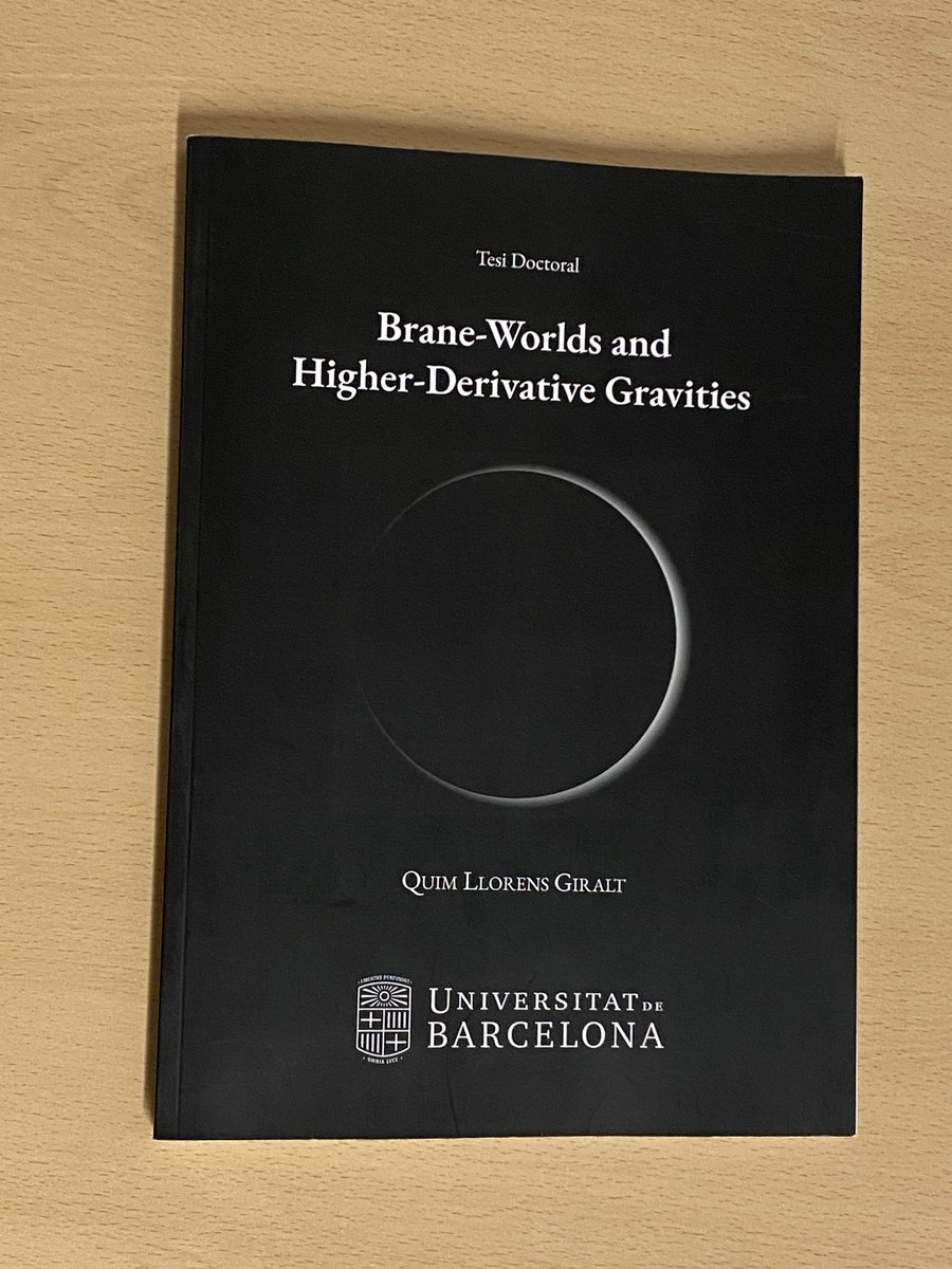 ICCUB (@icc_ub) on Twitter photo 🥳We are proud to say that <a href="/q_llorens/">Quim Llorens</a> successfully defended his PhD Thesis today!
🌒Quim Llorens analyzed higher-derivative theories of gravity and brane-world models under the supervision of #ICCUB researchers Roberto Emparan & <a href="/PabloBueno_HEP/">Pablo Bueno</a>👏
Our warmest congratulations!🤩 🥳We are proud to say that <a href="/q_llorens/">Quim Llorens</a> successfully defended his PhD Thesis today!
🌒Quim Llorens analyzed higher-derivative theories of gravity and brane-world models under the supervision of #ICCUB researchers Roberto Emparan & <a href="/PabloBueno_HEP/">Pablo Bueno</a>👏
Our warmest congratulations!🤩