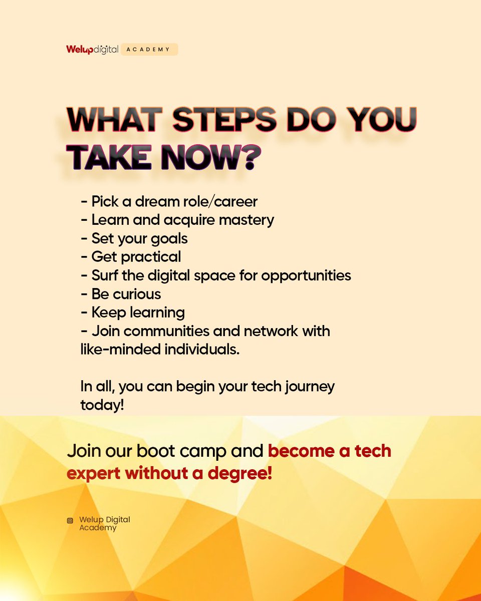 Welup_digital's tweet image. Our Web Design Bootcamp is launching tomorrow!
It's time to learn intentionally, get that portfolio, build projects, and get hired.😍
Enroll now by sending us a DM!
#webdesign #webdesigning #webdesigncourse