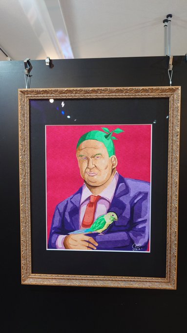 わたくピも本日chin展のほう伺わせていただきました♥chin先生にお会いできた上にサインまで頂けてサイコー♥オイッ!なんだこの肖像画は!男前でございますね♥ヴィンセント・ヴァン・ゴッホ 