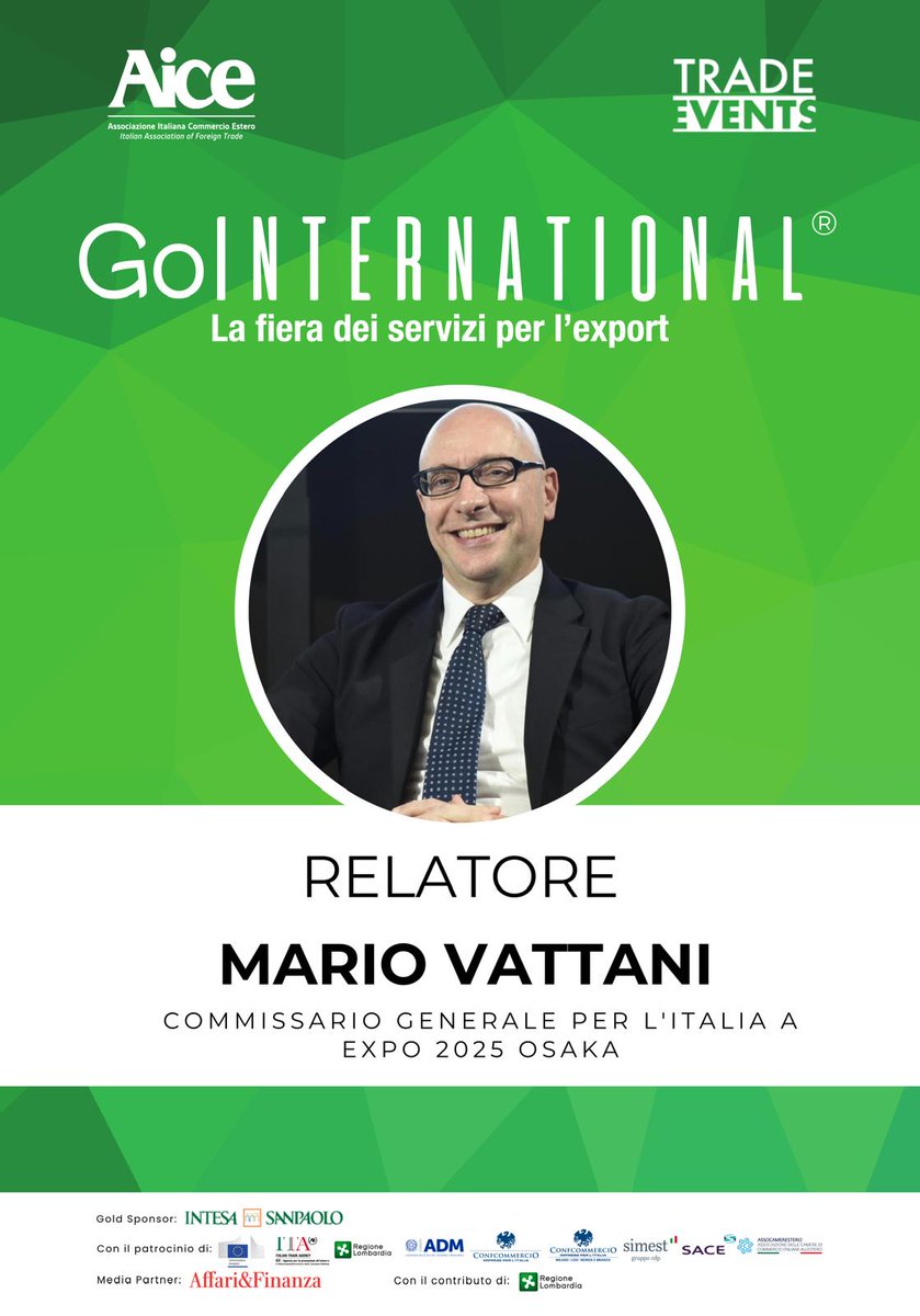 #EXPORT E COMPETITIVITA’: IL SISTEMA #ITALIA NEL MERCATO GLOBALE.

Mercoledì 25 settembre 2024  Fiera Milano City Allianz MICO – Sala Milano  Piazzale Carlo Magno 1 (Gate 16) - Milano