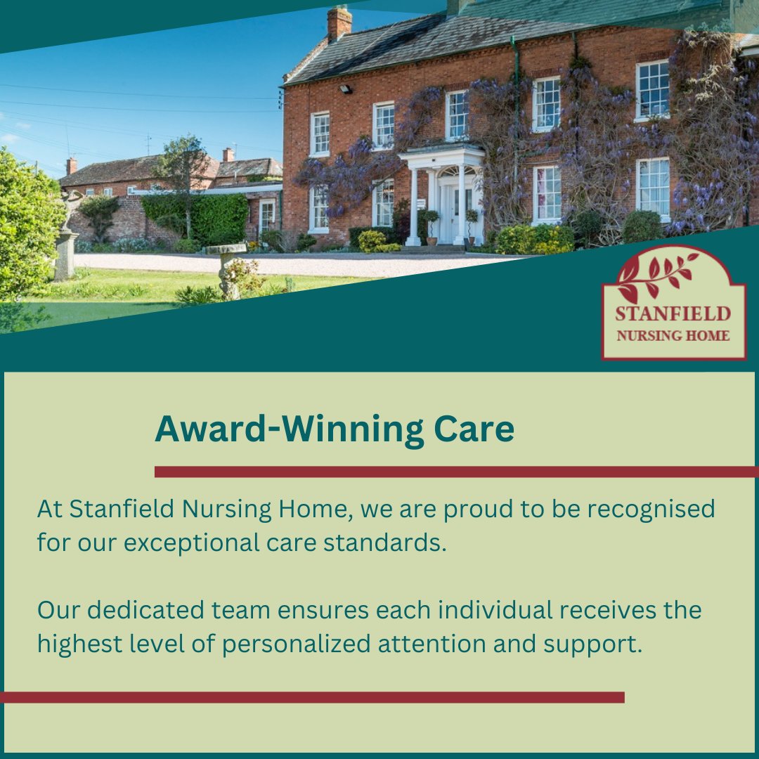 Experience #AwardWinningCare at Stanfield

Your loved one deserves the best and at #StanfieldNursingHome, we provide just that. Our award-winning care ensures they receive personalised support in a warm, welcoming environment.

Learn more: stanfieldnursing.co.uk/?utm_campaign=…

#Worcestershire