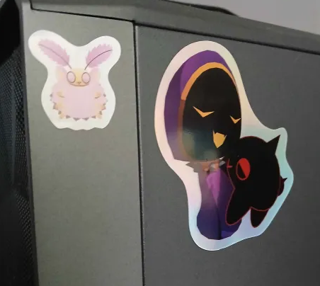 They have arrived!
Pinkmoth, Malice &amp; Critter is here to stay... FOREVER!
+
 Stickers it's now on my PC case.
My plushie collection is now increasing... though it's only 4 plushies so far... BUT IT GROWS AND I REQUIRE MORE, MORE PLUSHIES PLEASE!
<a href="/rosy_maple_moth/">pink moth (only here on mondays!)</a>