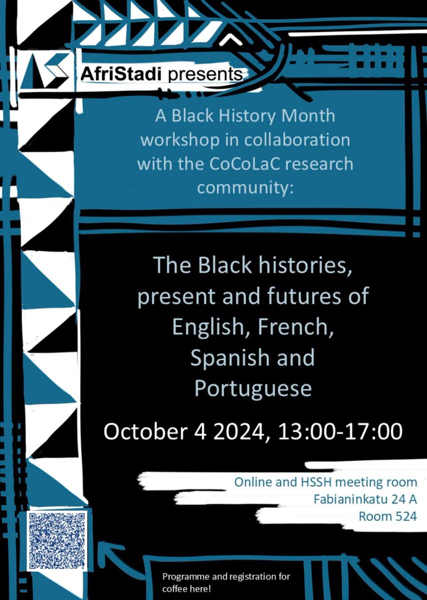 Don’t miss our first Black History Month event this year! More info: helsinki.fi/en/researchgro…