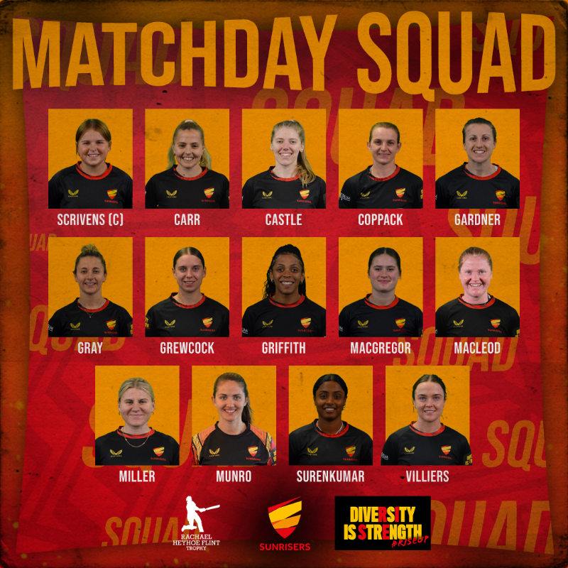 EssexWomen's tweet photo. 🏏 | SQUAD AND PREVIEW | SOUTH EAST STARS V SUNRISERS - RHFT FINAL
Andy Tennant has named a fourteen player squad for Saturday’s Rachael Heyhoe-Flint Trophy final against Stars at The Uptonsteel County Ground, Leicester.

READ MORE ⬇️ | #RiseUp🌅🧡