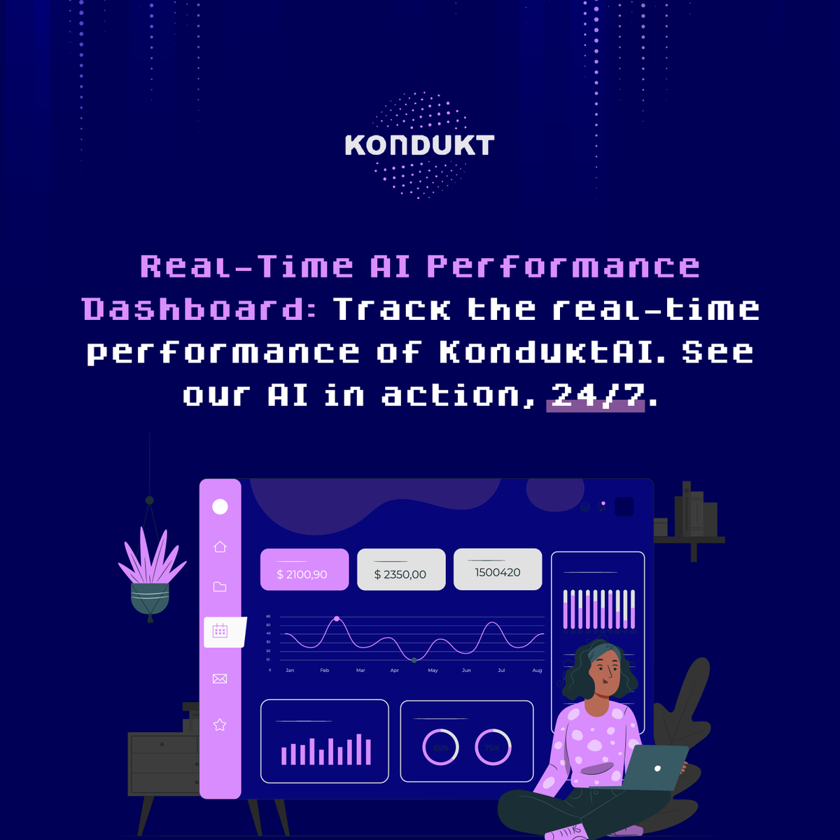 Track your performance and profits in real time! With KonduktAI’s Performance Dashboard, you can see our AI in action 24/7. It will be available on mobile too, so you can stay updated wherever you are.

Stay informed on every move as we optimize GPU usage for AI and crypto.⚙️💻