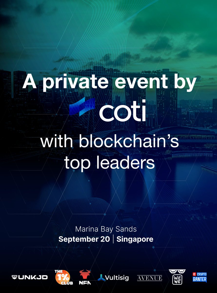It's a full house for the COTI party tonite! 🎉
We're closing Token 2049 with a gathering of close associates and friends.
$COTI