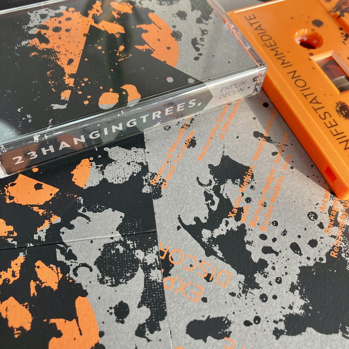 Twenty-three Hanging Trees (@23hangingtrees) on Twitter photo My new album “Enclin Déclin” is out today!
It is available to order digitally and as an edition of 50 stunning orange tape with silkscreened artwork and packaging.
23hangingtrees.bandcamp.com/album/enclin-d…
<a href="/GizehRecords/">Gizeh Records</a>
<a href="/MasteringSps/">SPS Audio Mastering</a> My new album “Enclin Déclin” is out today!
It is available to order digitally and as an edition of 50 stunning orange tape with silkscreened artwork and packaging.
23hangingtrees.bandcamp.com/album/enclin-d…
<a href="/GizehRecords/">Gizeh Records</a>
<a href="/MasteringSps/">SPS Audio Mastering</a>