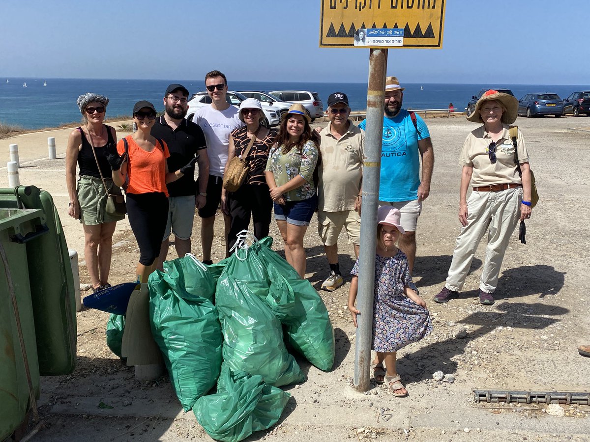 Today is the #WorldCleanupDay- initiative that started 15 years ago in Estonia and has now grown global. 🇪🇪 embassy together with their firends did their part at Apollonia national trail. This is what we collected in less than an hour.