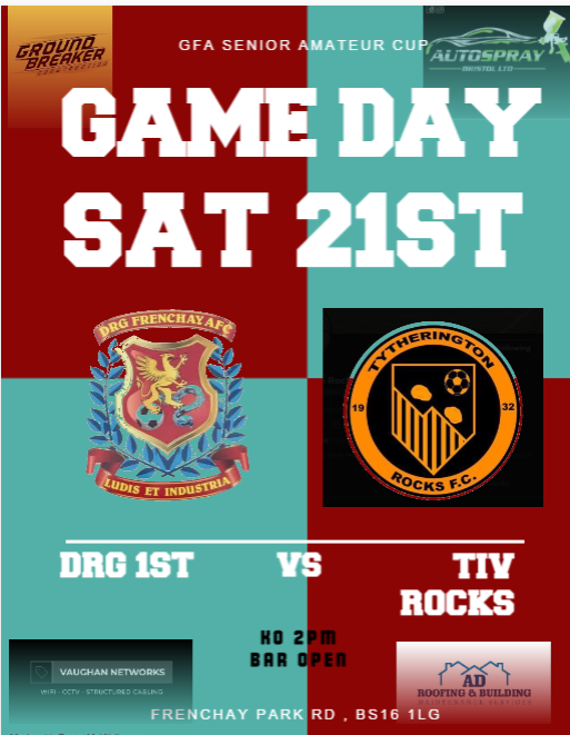 UPTHEDURGE's tweet photo. FIXTURE. 

Just the one game this weekend. 

1st team take on @rocks_reserves in the GFA SENIOR AMATEUR CUP. 

Look forward to seeing down the ground. 

Bar open from 1pm. 

@bsoccerworld @_BPCL https://t.co/uASmiUXY0d