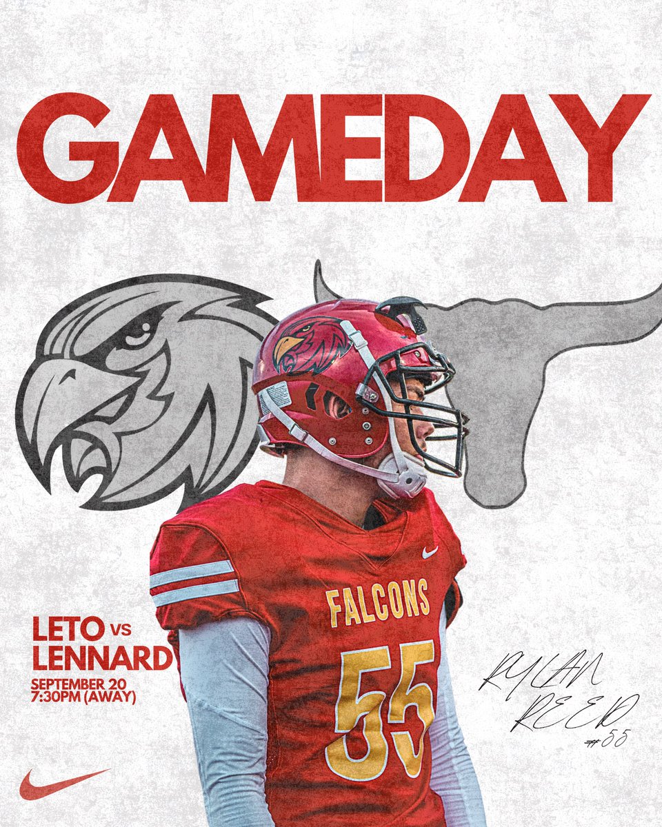 Wake up…it’s GAMEDAY! Your Falcons travel to Lennard High School to take on the Longhorns tonight at 7:30pm.