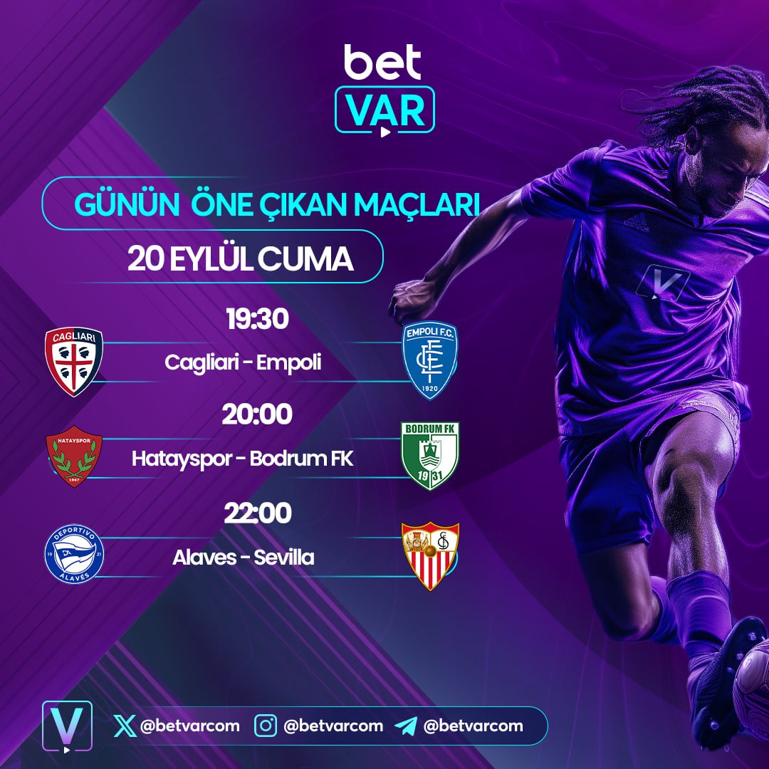 👑 Günün heyecan verici maçlarına bahsini al, kazanmaya başla!

🌩 Çarpıcı karşılaşmaların kazananı sen ol!

⬆️ #BetVar 'a gel en yüksek oranlarla bahsini yap, anında çekim ver!

✔️Kazancın Tek Adresi #BetVar

📱Kazanmak İçin Hemen Tıkla ; t2m.io/betvargiris