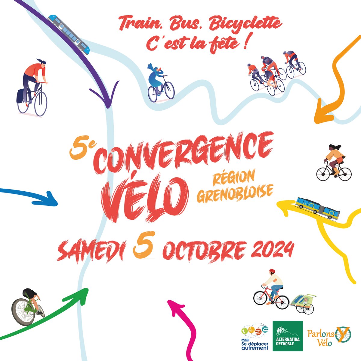 La 5e #Convergencevelo2024 de l’agglo grenobloise c’est samedi 5 octobre 🥳

Retrouvez les horaires des parcours sur le site de l’événement : 

convergence-velo-grenoble.fr

#CVGre2024 #CVGre #GrenobleCestClasse #Solutionvelo #Enfantsheureux