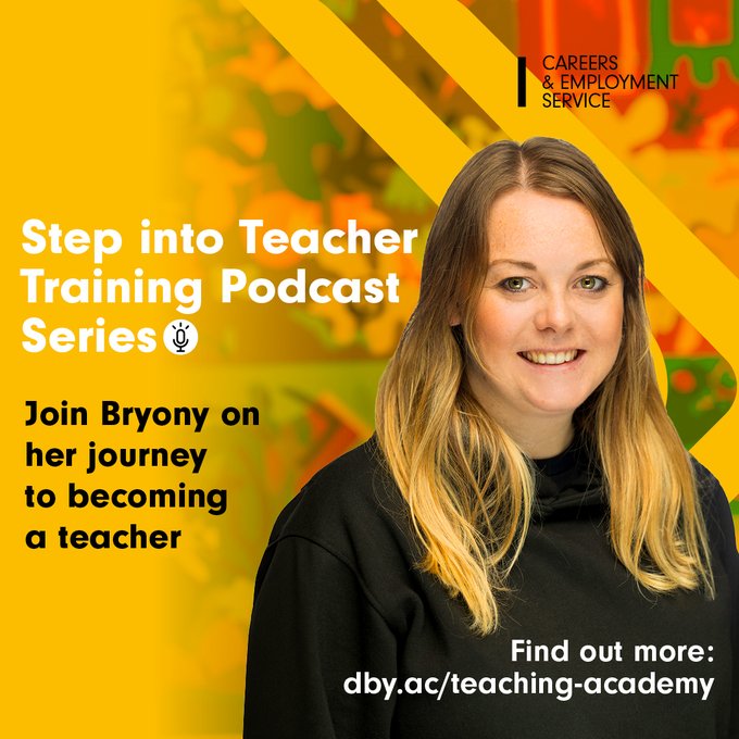 University of Derby Careers (@derbyunicareers) on Twitter photo Want to become a teacher and don’t know where to start? 🎓Sign up for the Teaching Academy and get first-hand insights and tips from Bryony on her journey to becoming a teacher!🚀
Join here👉ow.ly/Bffe50TlgRW
<a href="/derbyunistudent/">Derby Uni Students</a> @derbyuni @derbyunion Want to become a teacher and don’t know where to start? 🎓Sign up for the Teaching Academy and get first-hand insights and tips from Bryony on her journey to becoming a teacher!🚀
Join here👉ow.ly/Bffe50TlgRW
<a href="/derbyunistudent/">Derby Uni Students</a> @derbyuni @derbyunion