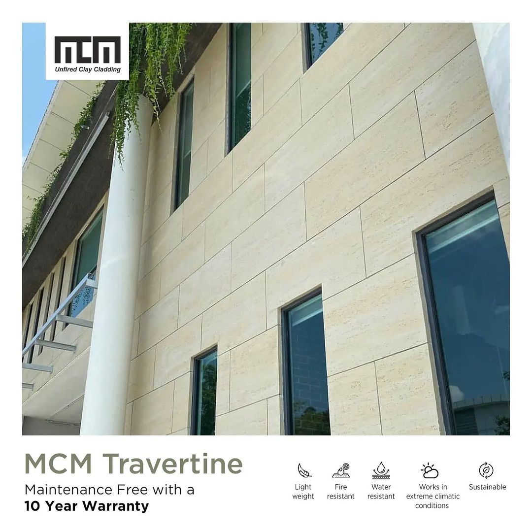 MCMCLADDING's tweet image. Our products are known for the cutting modern-edge technology that fit well with the modern - day design requirements. 
This Bengaluru site is made using MCM Travertine that is Maintenance Free with a 10-year warranty
.
.
.
#externalcladding
#fascade
#ClayTiles
#ClayCladding
