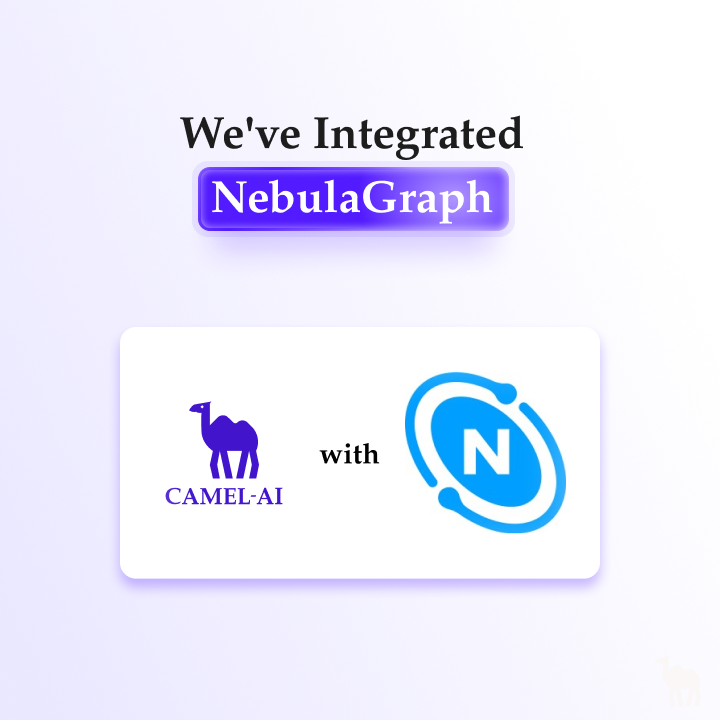 CamelAIOrg's tweet photo. 📢 We’ve integrated @NebulaGraph in the 🐫 CAMEL framework for knowledge graph building! 

NebulaGraph is an open-source, distributed, scalable, lightning-fast graph database built for super large-scale graphs with milliseconds of latency. ⚡

Try NebulaGraph now with CAMEL’s Graph RAG capability! 

Thanks to our contributors @VoidAsuka, ZackYule, raywhoelse, and @ttokzzzzz for implementing this. 🤝

Explore more here: https://t.co/KX9G8yDUDU.
