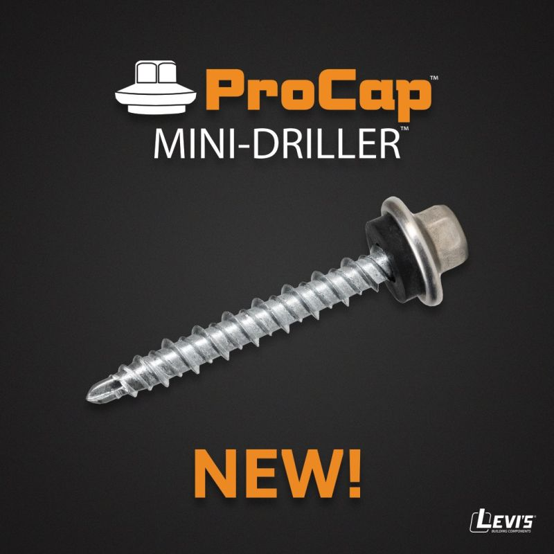 LevisBuildComp's tweet image. ‼️NEW! The ProCap™ #10 Hi-Lo MINI-DRILLER™ combines all the features of the Hi-Lo with a MINI-DRILLER™ point for easy metal driving and better pull-out strength in metal-to-wood applications! Available now! Call to order! 🔩‼️ #Fasteners #ProCap