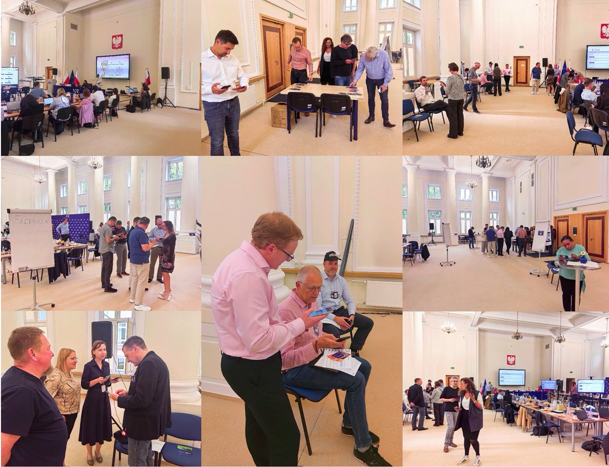 DC4EU_project's tweet photo. The #DC4EU team conducted a Demo-Wallet game to showcase the basic capabilities for obtaining, storing, and presenting documents on the wallet at the WP6 Warsaw Workshop on the 12th and 13th of September 2024. #EUDIW #PID #PDA1 #EHIC #PilotingUseCases https://t.co/YIv4SamtAT https://t.co/sD5pL9uV90